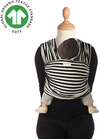Babylonia Écharpe de portage extensible Tricot-Slen Design Stripes Black/White-Détail de l'article
