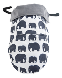 Bundle Bean Multifunctioneel voetenzeil grey elephants