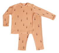 Dreambee 2-delige pyjama Flo terracotta maat 98-Vooraanzicht