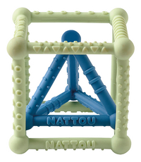 Nattou Cube d'activité/anneau de dentition en silicon e vert/bleu