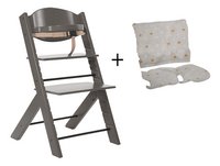 Treppy Chaise haute avec coussin réducteur gratuit gris
