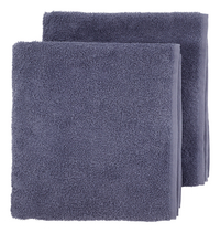Dreambee 2-delige handdoekenset Essentials donker grijsblauw-Vooraanzicht
