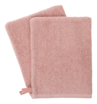 Dreambee Gant de toilette Essentials rose moyen - 2 pièces