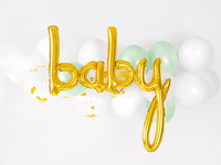 JEP! Folieballon Hello Baby Girl Gold-Afbeelding 1