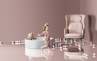 KIDKII Balles pour bain à balles Baby Pink - 50 pièces-Image 2