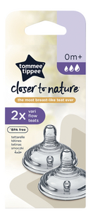 Tommee Tippee Speen Closer to Nature variabele melktoevoer - 2 stuks-Vooraanzicht