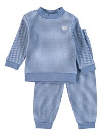 Feetje Pyjama Wafel blauw maat 80-Vooraanzicht