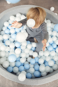 KIDKII bain à balles gris clair Ø 90 x H 30 cm + 150 balles-Image 1