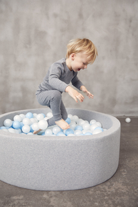 KIDKII bain à balles gris clair Ø 90 x H 30 cm + 150 balles-Image 6