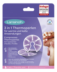 Lansinoh Compresses apaisantes 3 en 1 Thermoperles - 2 pièces-Avant