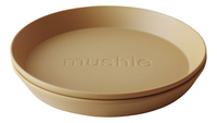 Mushie Assiette plate Mustard - 2 pièces