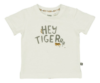 Feetje T-shirt Hey Tiger Offwhite maat 86