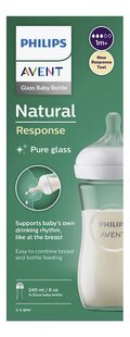 Avent : Biberon Natural en Verre anti-colique 1M+ 240 ml