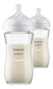 Philips AVENT Glazen zuigfles Natural Response transparant 240 ml - 2 stuks-Artikeldetail