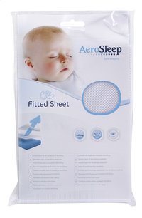 AeroSleep Drap-housse pour lit blanc coton Lg 50 x L 100 cm