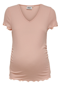 Only T-shirt Maternity Peach Melba XL-Vooraanzicht