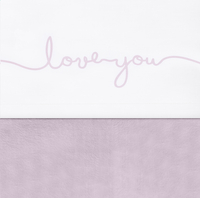 Jollein Laken voor bed Confetti knit Love you vintage pink katoen