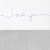 Jollein Laken voor bed Confetti knit Love you grey katoen