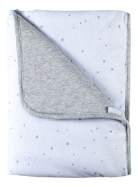 Bemini Couverture Stary coton/jersey blanc/gris