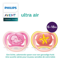Philips AVENT Fopspeen 6 - 18 maanden New Berry roze/oranje/geel - 2 stuks-Afbeelding 5