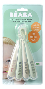 Béaba Lepel uit silicone Velvet grey/Sage green - 4 stuks-Vooraanzicht