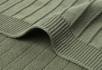 Jollein Deken voor wieg of park Pure Knit Leaf Green-Artikeldetail