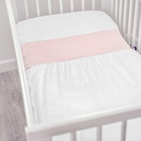 Fedde&Kees Drap pour lit Nunki Dusty Pink/blanc Lg 60 x L 120 cm-commercieel beeld