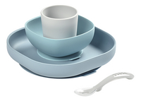 Béaba 4-delige eetset silicone Jungle blauw