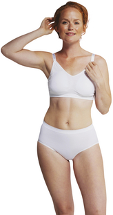 Carriwell Soutien-gorge d'allaitement sans couture blanc L-Image 3