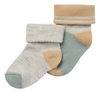 Noppies Paire de chaussettes Hathras Oatmeal - 2 pièces de 3 mois à 6 mois-Avant