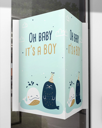 Minimou Geboortebord Oh baby, it's a boy-Afbeelding 1