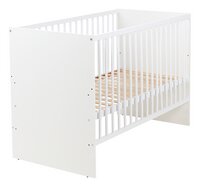 Amal II Lit de bébé Paula blanc L 120 x Lg 60 cm-Côté gauche