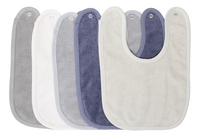 Dreambee Slabbetje Essentials met drukknoppen blauw/grijs/kaki - 5 stuks-Vooraanzicht