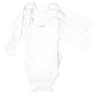 Dreambee Body à manches longues Essentials taille 62/taille 68 Off White - 3 pièces-Avant