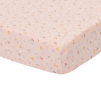 Little Dutch Hoeslaken voor bed Little Pink Flowers donkerroze B 60 x L 120 cm