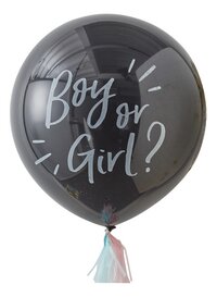 Ginger Ray Ballon à confettis Gender Reveal XL Boy or Girl noir