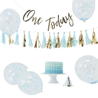 Ginger Ray Set de décoration Cake Smash Kit - 1er Anniversaire bleu