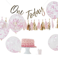 Ginger Ray Set de décoration Cake Smash Kit - 1er Anniversaire rose