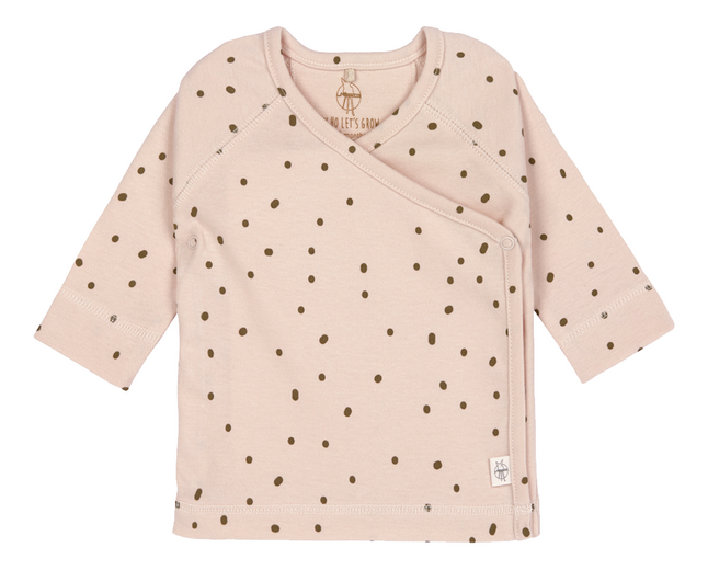 Lässig T-shirt met lange mouwen Dots powder pink maat 50/56