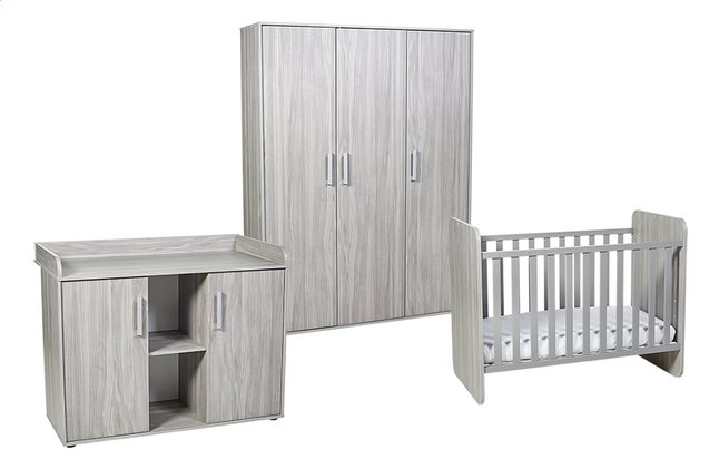 Transland Chambre Evolutive 3 Pieces Avec Armoire 3 Portes Nolan