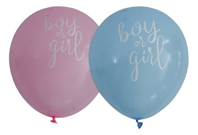JEP! Ballon Gender reveal Boy or Girl - 8 stuks