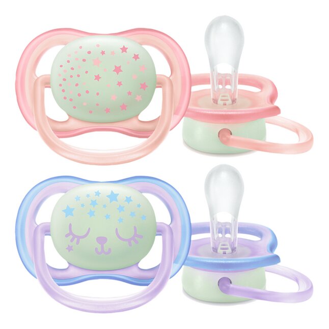 Avent Sucette ultra air Night 6-18 m Fille 