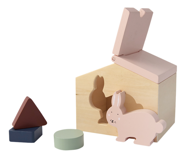Trixie Trieur de formes Maison en bois Animals Mrs.Rabbit