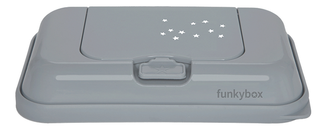FunkyBox Boîte à lingettes humides Go Little stars gris