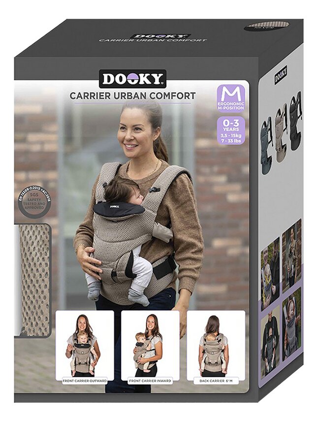 Dooky Porte-bébé combiné Carrier Urban Comfort Beige Desert
