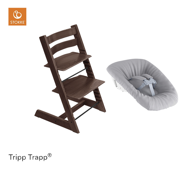 Chaise haute Tripp Trapp® Newborn Bundle Walnut Brown