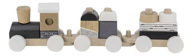 Label-label Train à blocs noir/blanc