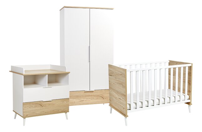 Transland 3-delige babykamer (bed + kast met 2 deuren) | Dreambaby