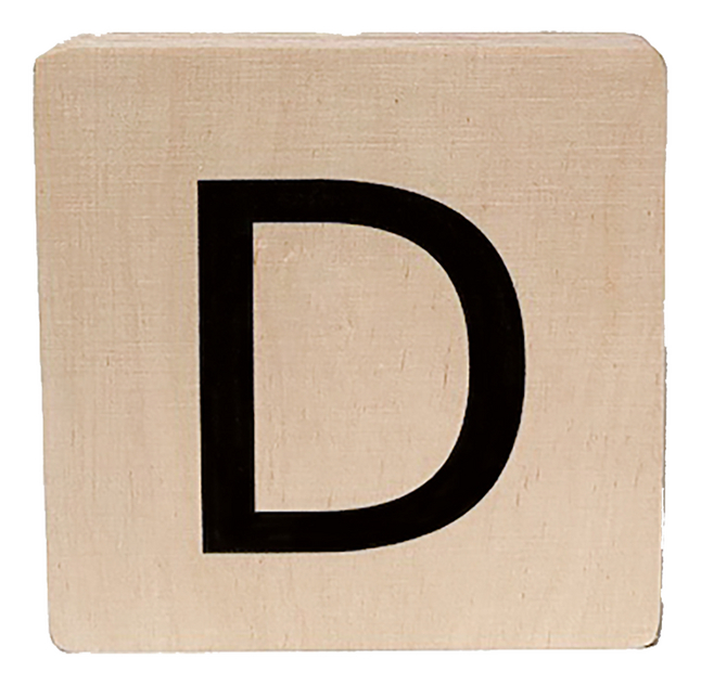 Minimou Houten letter D