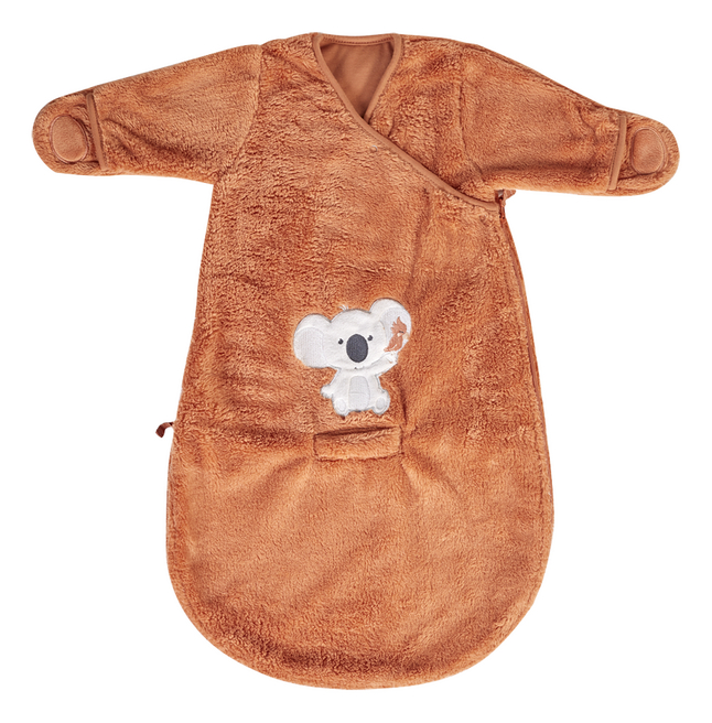 Dreambee Sac de couchage d'hiver Kai soft fleece rouille 60 cm